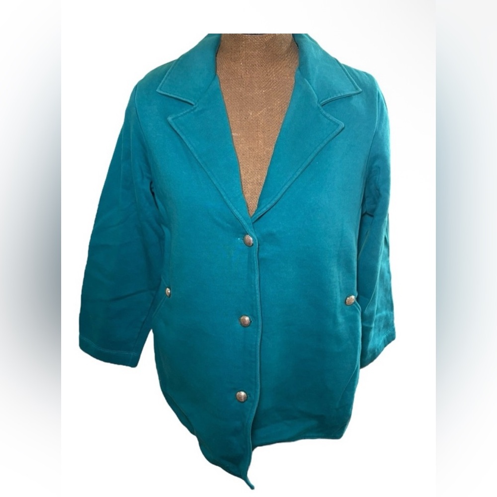 Jackie-O Teal Women's Blazer Size L